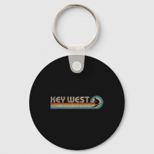 Retro Key West Florida Surfing Tee Key West Keychain