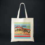 Retro Key West Postcard Tote Bag<br><div class="desc">Exceptional old postcard featuring Key West,  Florida repurposed!  Purchase as is or have fun customizing it!</div>