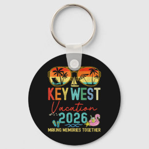 Retro Key West Vacation 2026 Memories Matching Keychain