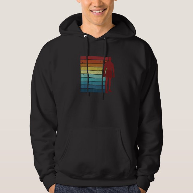 Retro Kickboxer Boxer Thai Boxer Fist Fighter Boxe Hoodie (Front)