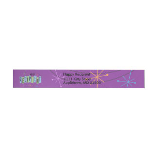 Retro Kidney Transplant Recipient, stars Wraparound Address Label