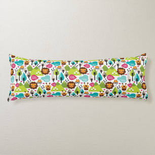 retro kids safari lion wildlife body pillow