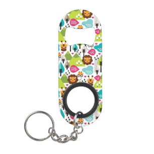 retro kids safari lion wildlife mini bottle opener