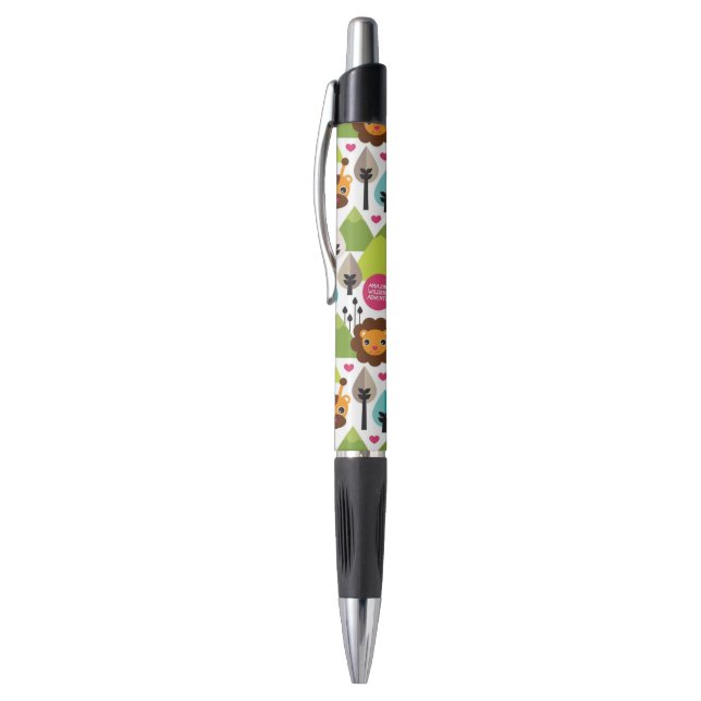 retro kids safari lion wildlife pen (Top (Vertical))