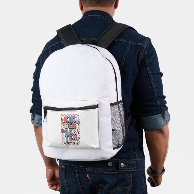 Retro Kindergarten Here I Come School Printed Backpack (Insitu (Model))