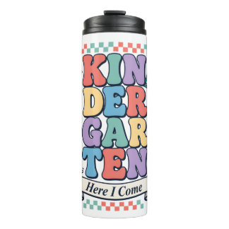 Retro Kindergarten Here I Come School Thermal Tumbler