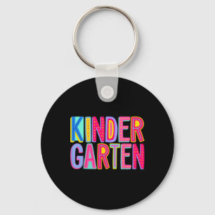 Retro Kindergarten Rainbow Vibes Teacher Kids Ck T Keychain