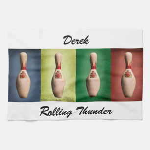 Retro King Pins Kitchen Towel