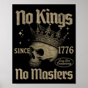 Retro Kings Masters Since 1776 Crown Kings October Poster