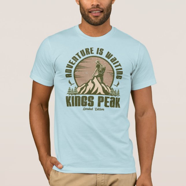 Retro Kings Peak Hike  T-Shirt (Front)