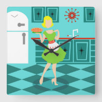 Retro Kitchen Acrylic Wall Clock