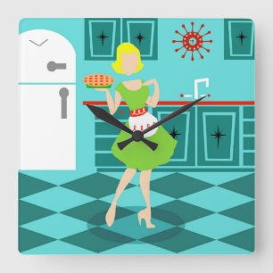 Retro Kitchen Acrylic Wall Clock