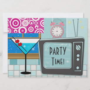 Retro Kitchen - Cocktail - Dinner Party - SRF Invitation