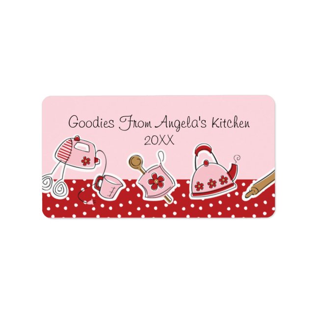 Retro Kitchen Food Label (Front)