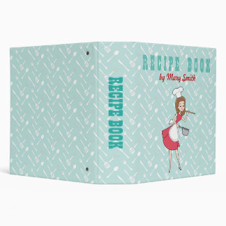 Retro Kitchen Illustrated Recipe Binder