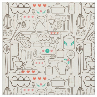 Retro Kitchen in Cream Fabric