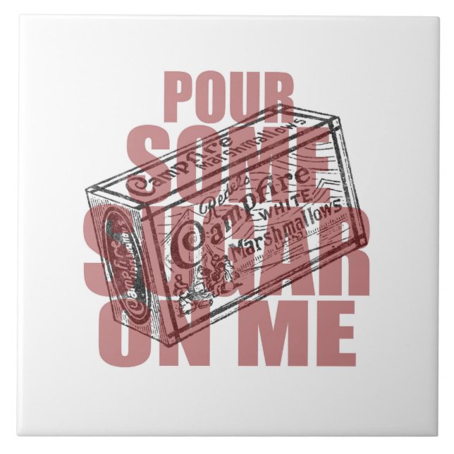 Retro Kitchen Marshmallows | Pour Some Sugar On Me Tile (Front)