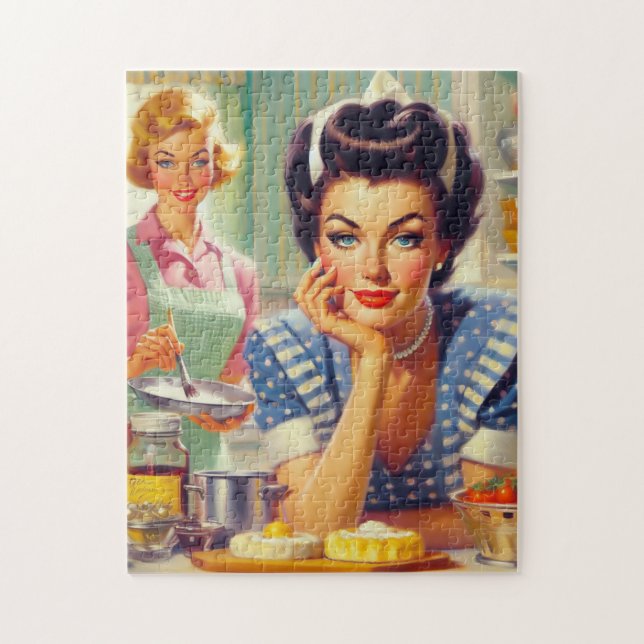 Retro Kitchen Painting Jigsaw Puzzle (Vertical)