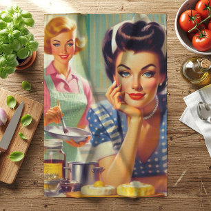 Retro Kitchen Painting Kitchen Towel