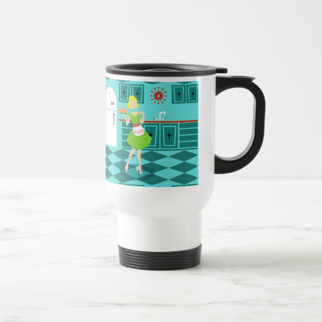 Retro Kitchen Travel Mug (Right)