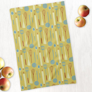 Retro Kitchen Utensils Towel