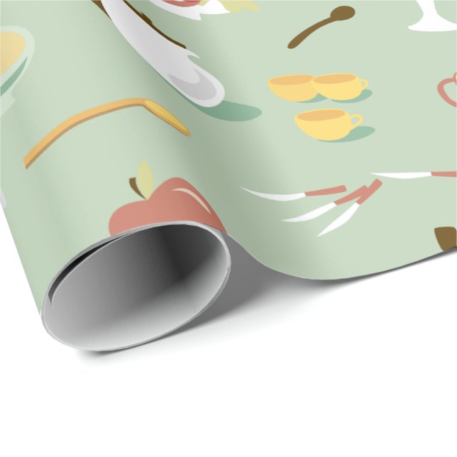 Retro Kitchen Wrapping Paper (Roll Corner)