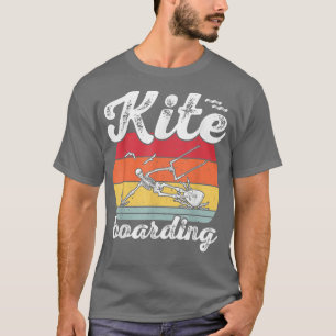 Retro Kiteboarding Kitesurfing Skeleton Kitesurf T-Shirt