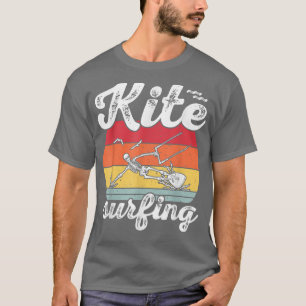 Retro Kitesurfing Kiteboarding Skeleton Kitesurf T-Shirt
