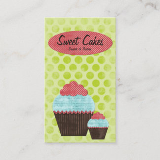Retro Kitsch Cupcake #1 Business Cards