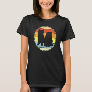 Retro Kitten Vintage Cat Silhouette Animal 70s 80 T-Shirt