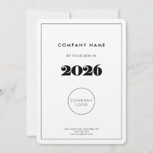 Retro kraft 2022 calendar corporate business holiday card