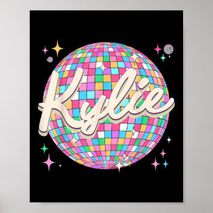 Retro Kylie First Name I Love Kylie Personalized D Poster