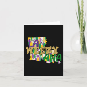 Retro La Weezy Ana Happy Mardi Gras Louisiana New  Card
