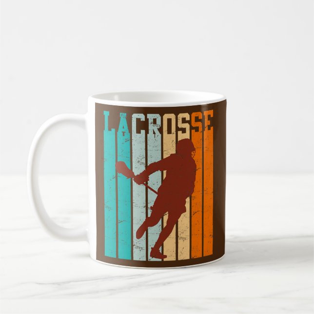 Retro lacrosse  coffee mug (Left)