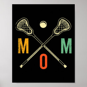 Retro Lacrosse Mom Lax Mom Lax Player Team Sports Poster