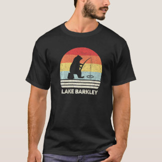 Retro Lake Barkley Kentucky Bear Fishing For Fishe T-Shirt