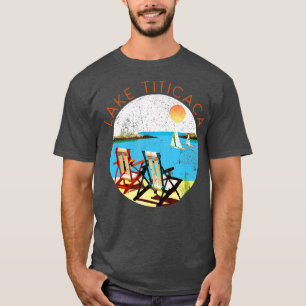 Retro Lake Titicaca Souvenir  Vintage lake Vacatio T-Shirt