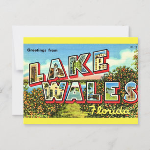 Retro Lake Wales Florida Postcard