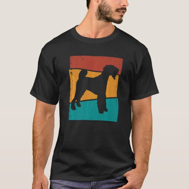 Retro Lakeland Terrier Dog T-Shirt (Front)