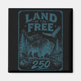 Retro Land Of The 250 Years Aamerican Eagle Magnet