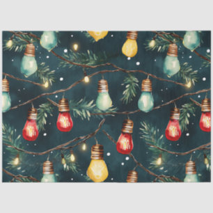 Retro Large Christmas Lights Strings Christmas Tissue Paper