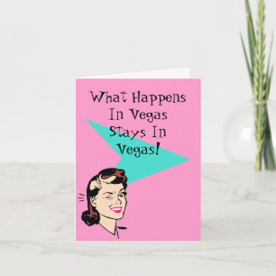 Retro Las Vegas Fun Wink Cards What happens stays