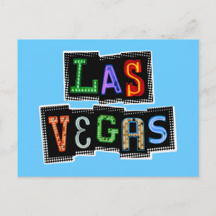 Retro Las Vegas Neon Postcard