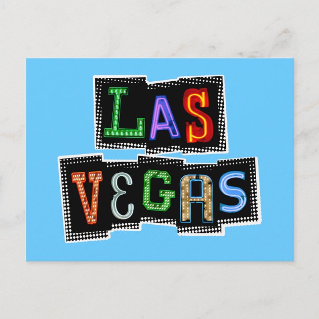Retro Las Vegas Neon Postcard (Front)