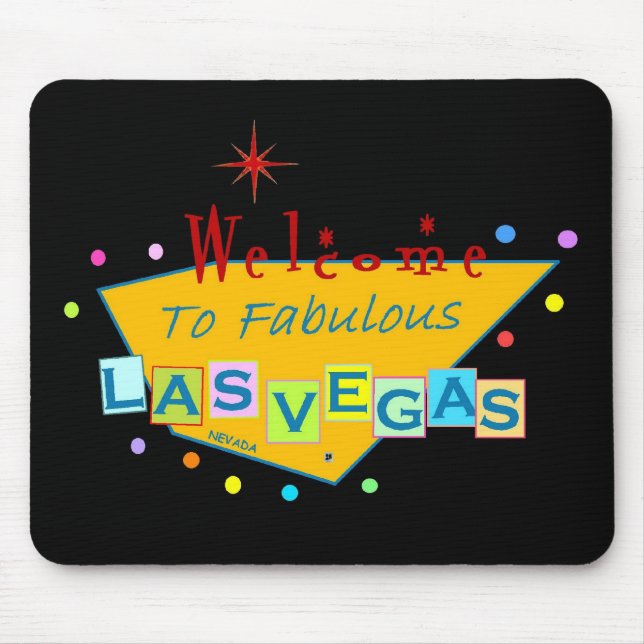 Retro Las Vegas Sign Mousepad (Front)
