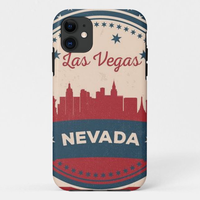 Retro Las Vegas Skyline Case-Mate iPhone Case (Back)