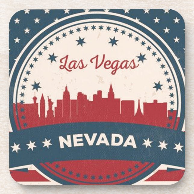 Retro Las Vegas Skyline Coaster (Front)