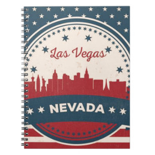 Retro Las Vegas Skyline Notebook