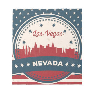 Retro Las Vegas Skyline Notepad