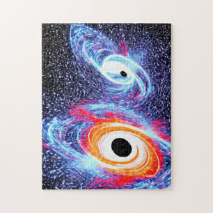 Retro laser planetary black holes gravity galaxy jigsaw puzzle